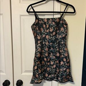 Super down Black floral formal dress